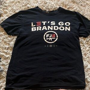 Next Level Apparel Black "Lets Go Brandon' 'FJB' Short Sleeve Tee
